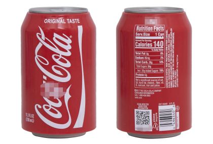 Husă de silicon camuflaj cu imitație de doză de cola de 330 ml
