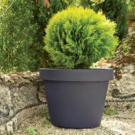 Ghiveci rotund mare seria LIRA, culoare teracotă, 48l.