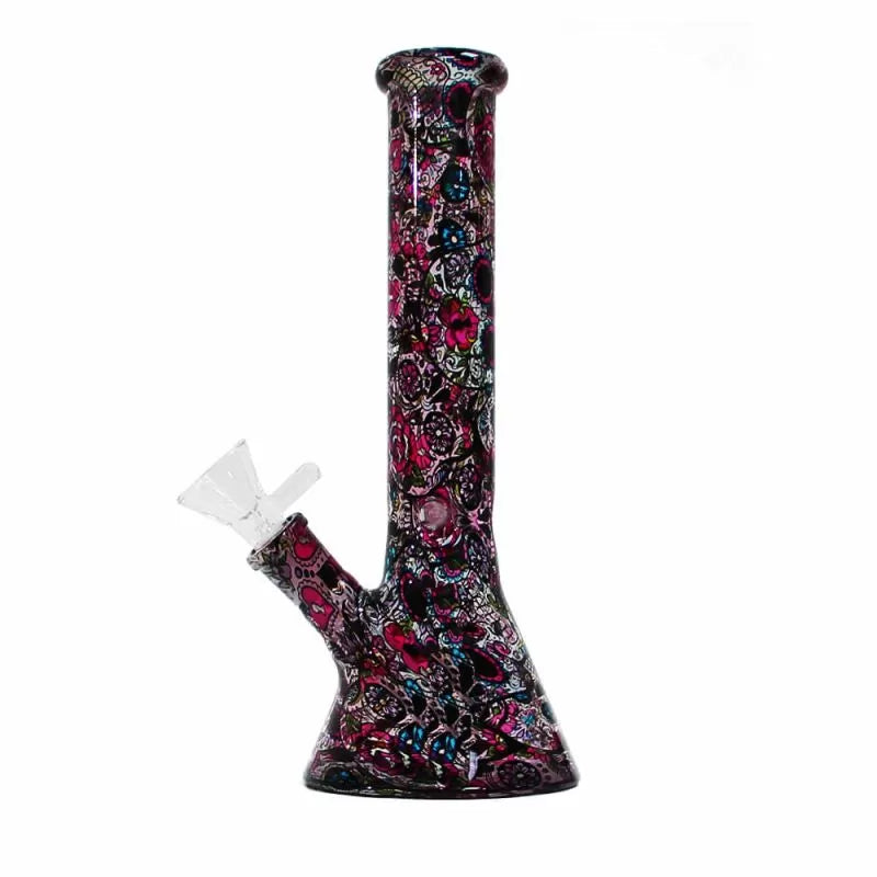 Bong din sticlă Mexican Flowers 26cm