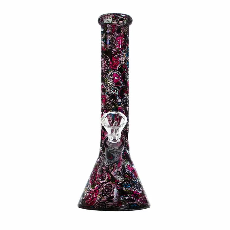 Bong din sticlă Mexican Flowers 26cm