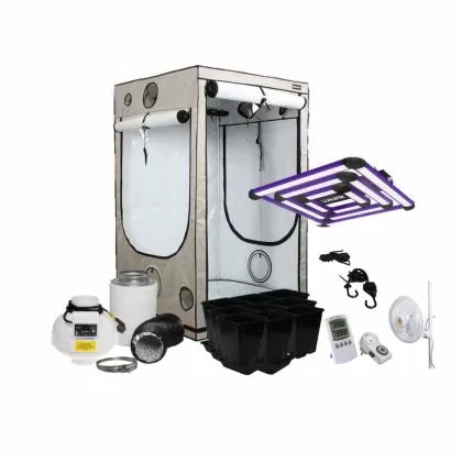 Kit complet de cort HOMEbox 100 × 100 × 220 cm / Lumatek ATS Pro 300W 2.7