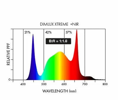 Dimlux Xtreme Series LED 1000W + NIR - lampă LED pentru creștere și înflorire