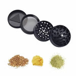 Champ High ⌀ 50 mm - grinder metalic cu lupă, din 4 piese (negru)