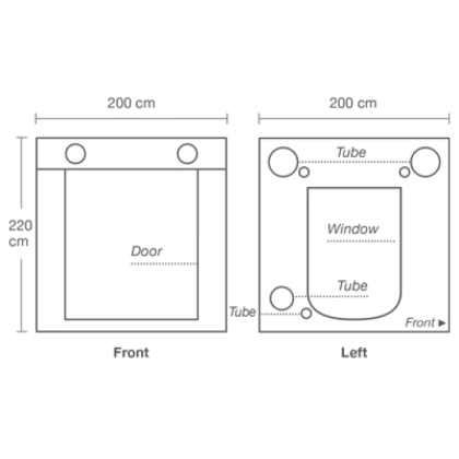 HOMEbox Ambient Q200+ - cort de cultivare a plantelor (200 x 200 x 220 cm)