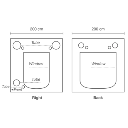 HOMEbox Ambient Q200+ - cort de cultivare a plantelor (200 x 200 x 220 cm)