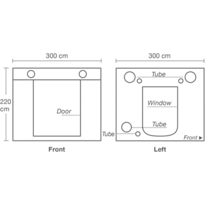HOMEbox Ambient Q300+ - grow tent (300 x 300 x 220cm)