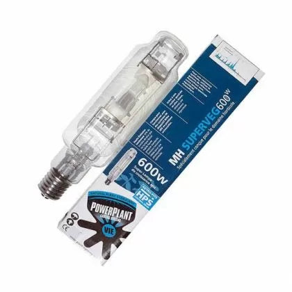 PowerPlant MH Superveg 600W – lampă / bec cu halogenuri metalice pentru creștere
