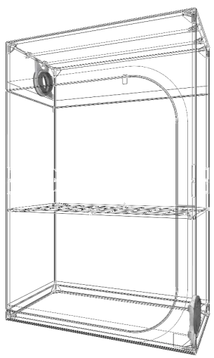 Secret Jardin DS120W - Палатка за отглеждане на растения (120 x 60 x 178см)