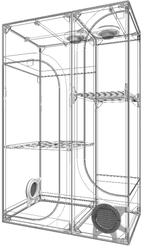 Secret Jardin L100 - cort de cultivare a plantelor (100x60x158cm)