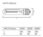 Sylvania GroLux SHP-TS 400W – lampă / bec cu sodiu cu spectru dublu