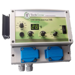 TechGrow Clima Control Basic Plus 14A - controler digital pentru temperatură, viteză min. și max. și histerezis (2 ventilatoare)