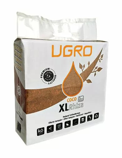 UGRO XL RHIZA - bloc presat din substrat de cocos, îmbogățit cu micoriză
