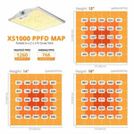 Viparspectra XS1000 100W - lampă LED pentru creștere și înflorire