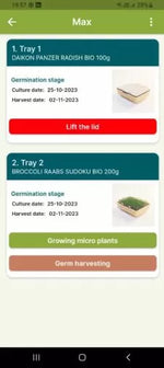 Babylon Garden - sistem hidroponic de casă pentru germeni și microplante, 4 culturi, aplicație smart + CADOU