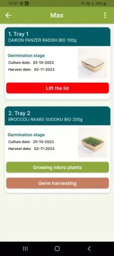 Babylon Garden - sistem hidroponic de casă pentru germeni și microplante, 4 culturi, aplicație smart + CADOU