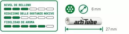 ActiTube EXTRA SLIM 6 mm - filtre cu carbon activ - 10 buc.