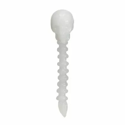 Dabber din sticlă albă Craniu