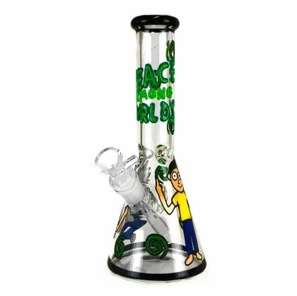 Bong din sticlă Cartoon Boy lucrat manual 25 cm