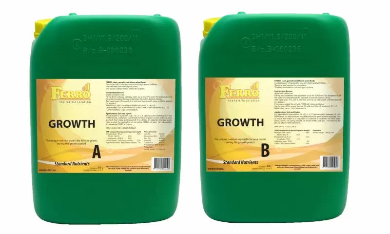 Ferro GROWTH A&B - Growth Fertiliser (soil/hydro, tap water)