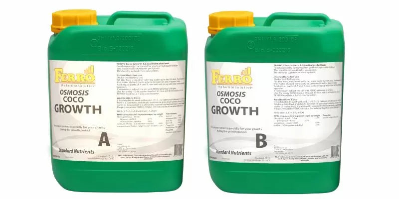 Ferro OSMOSIS COCO GROWTH A&B – îngrășământ pentru creștere (pentru cocos și apă de osmoză)