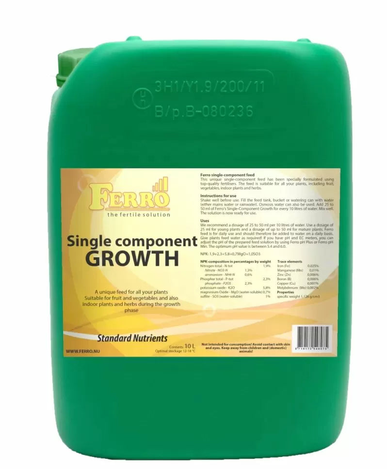 FERRO Growth - îngrășământ monocomponent pentru creștere (în sol / hidro, pentru apă de la robinet)