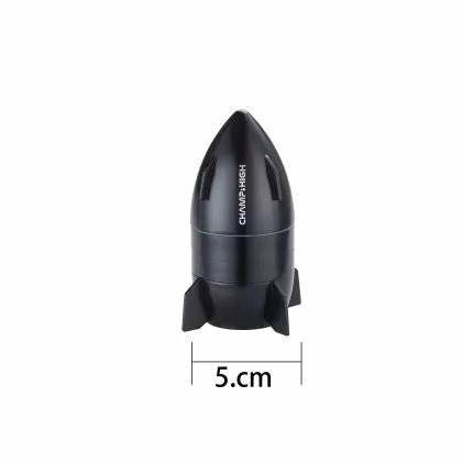 Champ High Mini Spaceship ⌀ 50 mm - râșniță metalică din 4 părți (neagră)