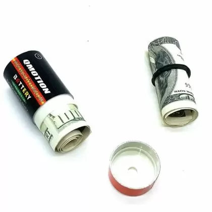 Cutie ascunsă cu aspect de baterie AA, pentru bani și bijuterii, tip AA