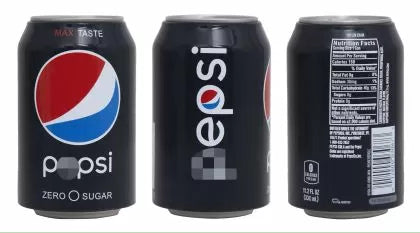 Husă din silicon camuflată cu imitație de doză Pepsi Zero 330ml