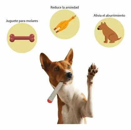 Puff Palz Doggie Doob Brown Natural Rubber Dog Toy