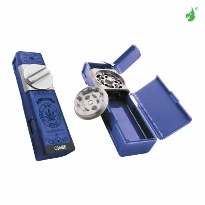 Râșniță de buzunar din aluminiu combinată All-In-One - Weed leaf seal