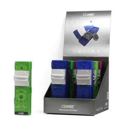 Râșniță de buzunar din aluminiu combinată All-In-One - Weed leaf seal