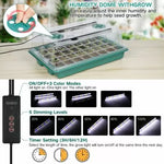 Kit pentru germinare și înrădăcinare cu iluminare integrată - 40 alveole, 2 benzi LED, x 38 x 24 x 12 cm