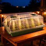 Kit pentru germinare și înrădăcinare cu iluminare integrată - 40 alveole, 2 benzi LED, x 38 x 24 x 12 cm