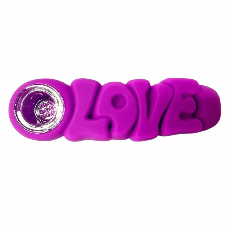 Pipă din silicon LOVE, 12 cm