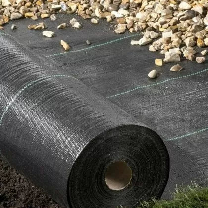 Black UV PP woven weed-control cover (agrotextile) 70g, 1.1m x 100m