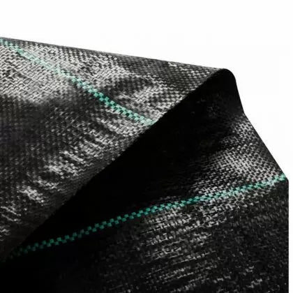 Black UV PP woven weed-control cover (agrotextile) 70g, 1.1m x 100m