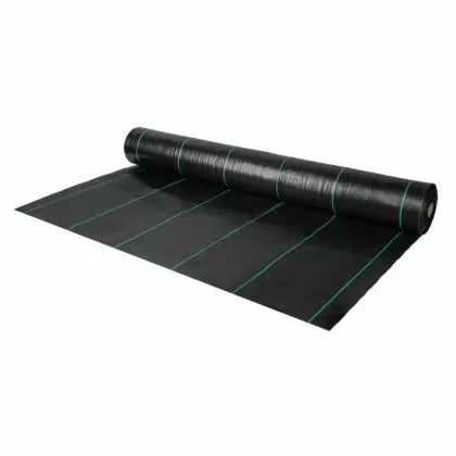 Woven weed-control fabric 70g PP black UV, 3.2m x 100m