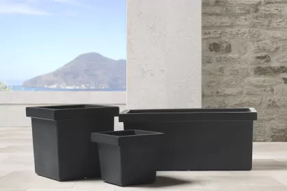 Ghiveci dreptunghiular elegant seria SAGITTA 70x30x30 - 45L - culoare antracit