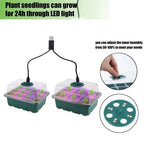 Set de 2 cutii mici pentru răsaduri cu iluminat LED 19/15cm