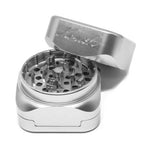 Râșniță magnetică luxoasă din aluminiu Krush Kube 3.0 gri, din 3 părți - 55 mm