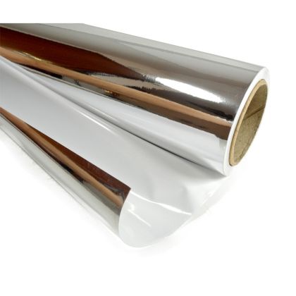 ECO Silver White 1.25m x 1m - folie reflectorizantă oglindă (metru liniar)