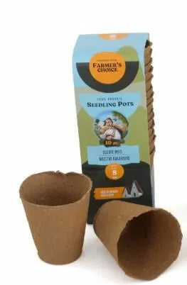 Ghivece rotunde biodegradabile pentru răsaduri ⌀ 6 cm (24 buc.)