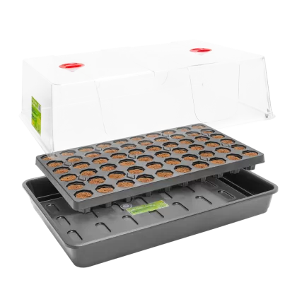 ROOTiT Dry Peat Free 60 set mini-seră cu tavă cu substrat 60 alveole
