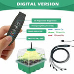 Set de 5 mini-sere pentru răsaduri cu iluminat LED, 18/14/15 cm