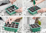 Set de 5 mini-sere pentru răsaduri cu iluminat LED, 18/14/15 cm