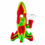 Bong din silicon Rocket cu bază LED luminoasă, disponibil în două culori
