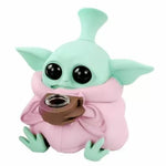 Bong din silicon Yoda roz-verde, demontabil 13 mm