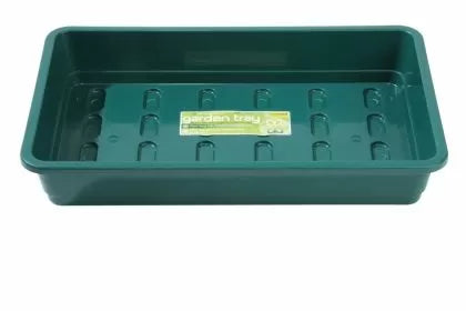 Garland - tavă de grădină fără găuri de drenaj, verde, 37 x 23.5 x 6 cm (medie)