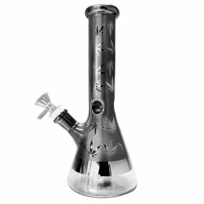 Bong din sticlă Weed Leaves 25 cm