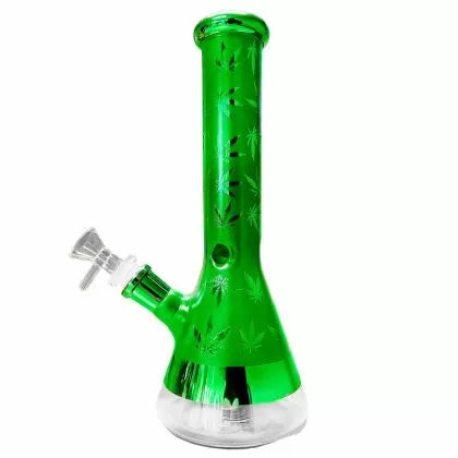 Bong din sticlă Weed Leaves 25 cm